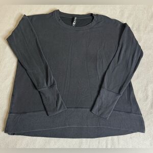 Athleta Long Sleeve Modal Size M Costal Luxe Sweatshirt Black Womens